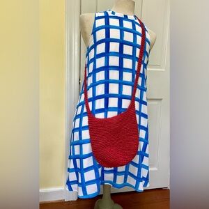Crocheted Cross-Body Bag - Red small